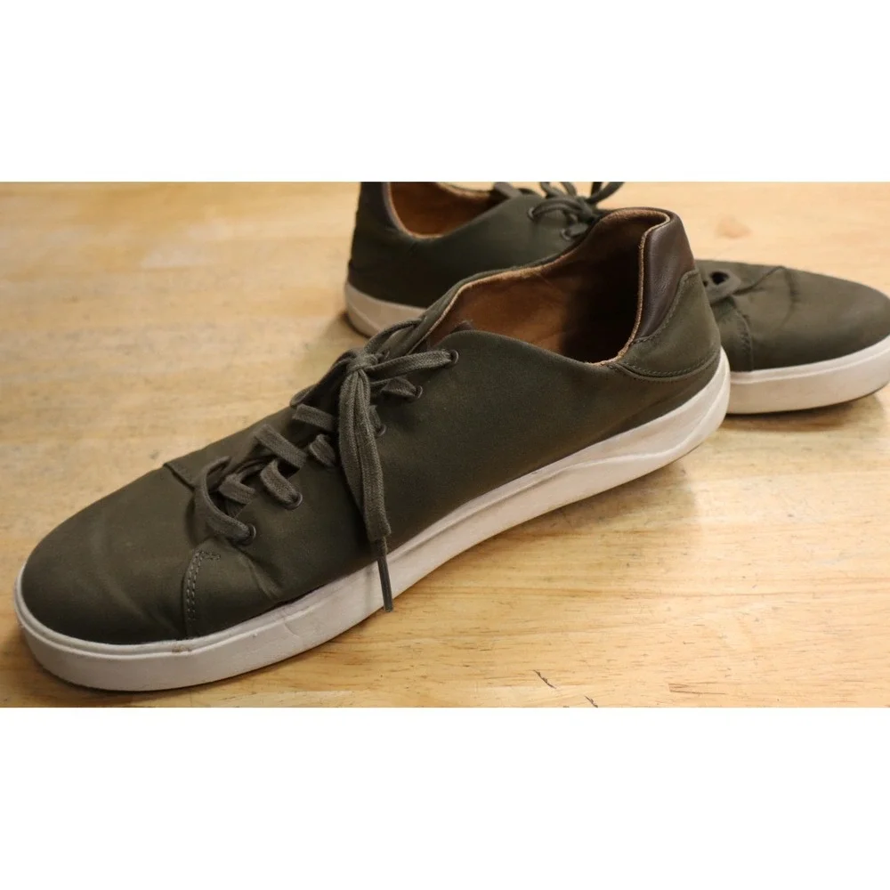 Olukai Men's Lae'ahi Li Fashion Sneaker Size 12‎ Green Convertible Slip On Heel